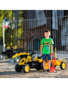 FALK Traktor na Pedały Koparka KOMATSU Łyżka + Przyczepa od 2 lat 2