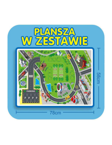 WOOPIE Tor Spirala Garaż dla Samochodzików 3 szt.