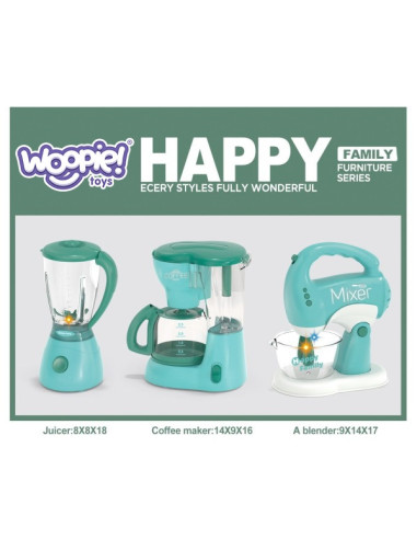 WOOPIE Zestaw AGD dla Dzieci 3w1 Mikser Blender Robot Kuchenny