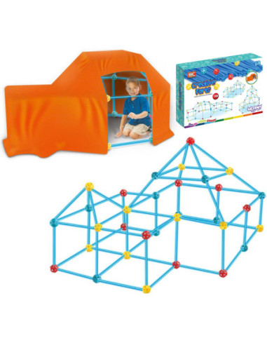 WOOPIE Zestaw Konstrukcyjny Duże Klocki Słomki Rurki 128 el.