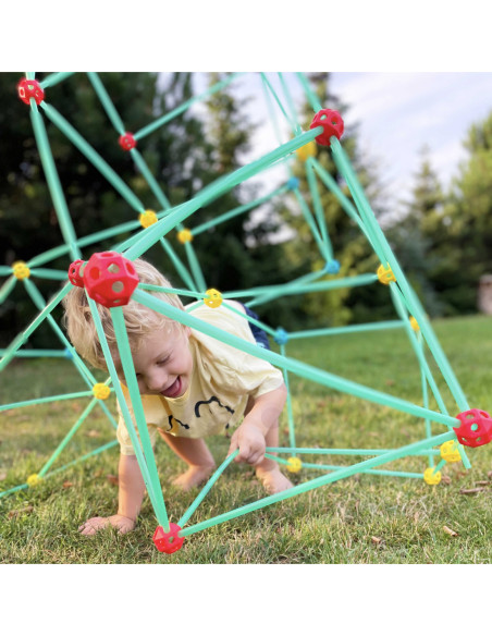 WOOPIE Zestaw Konstrukcyjny Duże Klocki Słomki Rurki 128 el.