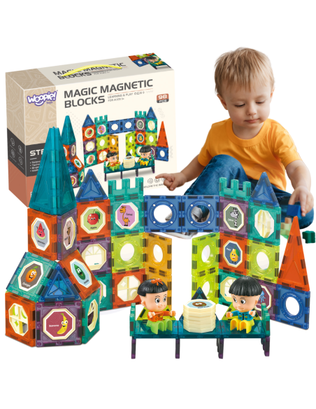 WOOPIE Klocki Magnetyczne Zamek 98 el.