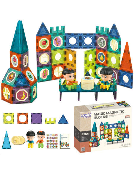 WOOPIE Klocki Magnetyczne Zamek 98 el.