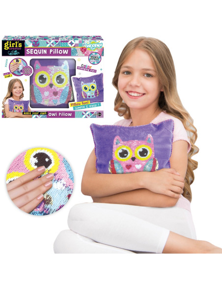 WOOPIE ART&FUN Zestaw Kreatywny Poduszka do Ozdobienia Sowa
