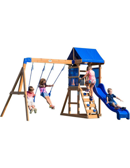 Drewniany Plac Zabaw Aurora Domek Zjeżdżalnia Backyard Discovery