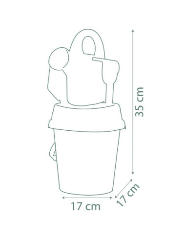 SMOBY Green Wiaderko Myszka Miki Minnie z akcesoriami do piasku i konewką z bioplastiku