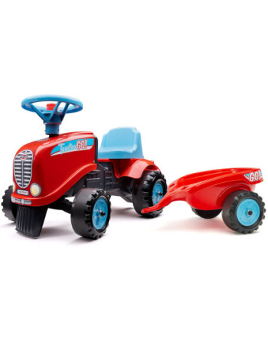 FALK Traktorek GO Czerwony z Przyczepką od 1 roku