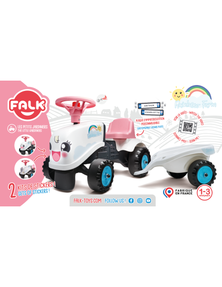 FALK Traktorek GO Czerwony z Przyczepką od 1 roku