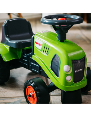 FALK Traktorek Baby Claas Zielony z Przyczepką + akc. od 1 roku