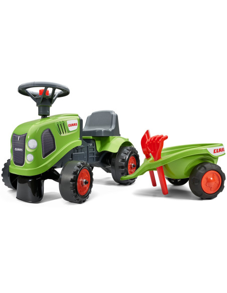 FALK Traktorek Baby Claas Zielony z Przyczepką + akc. od 1 roku