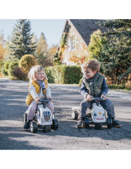 FALK Traktorek Baby Valtra Biały z Przyczepką + akc. od 1 roku