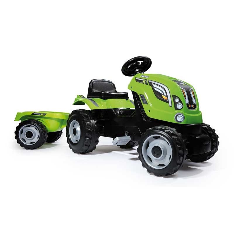 SMOBY Traktor na pedały Farmer XL z przyczepą - Zielony