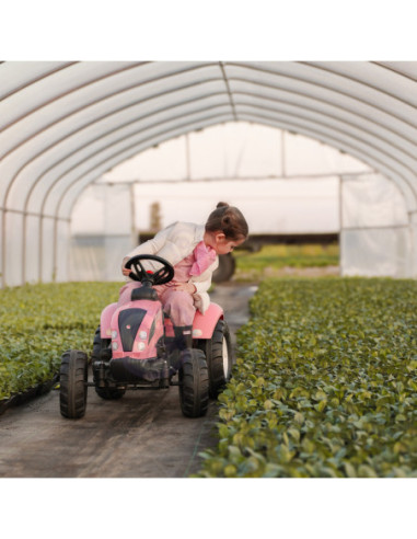 FALK Traktor Country Star Różowy na Pedały + Przyczepka i Klakson od 2 Lat.