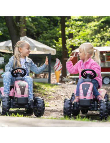 FALK Traktor Country Star Różowy na Pedały + Przyczepka i Klakson od 2 Lat.