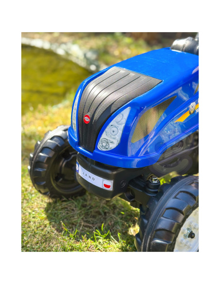 FALK Traktor na Pedały New Holland Duży z Przyczepką + Otwierana Maska od 2 lat