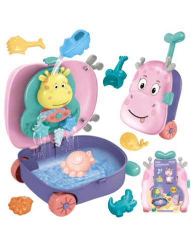 WOOPIE Zestaw do Piasku 3w1 Walizka  Jelonek+ Zabawka Wodna