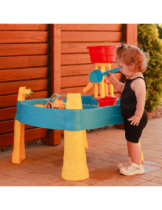 WOOPIE Stolik Wodny 2w1 Piaskownica Młyn 14 akc. 2