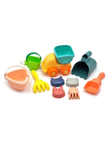 WOOPIE Zestaw do Piasku z Samodzikiem 10 el.