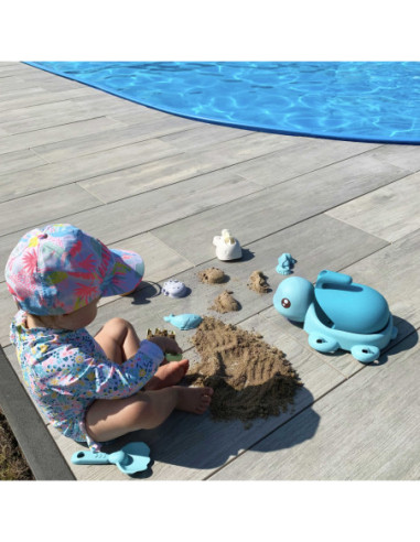 Woopie Zestaw do Piasku Żółwik Zielony 8 el.