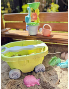 WOOPIE GREEN Sand-Set mit Wagen 13-tlg. biologisch abbaubares 2