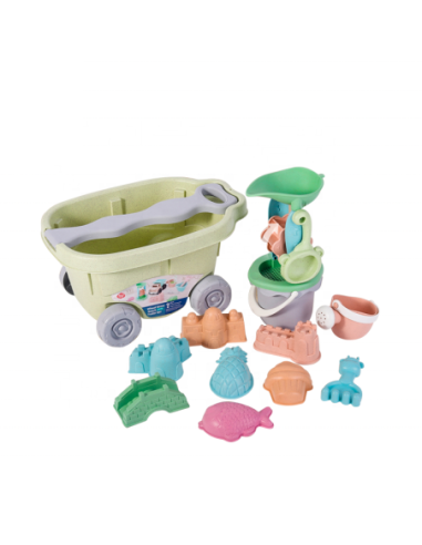 WOOPIE Zestaw do Piasku z Wózkiem 13 el.