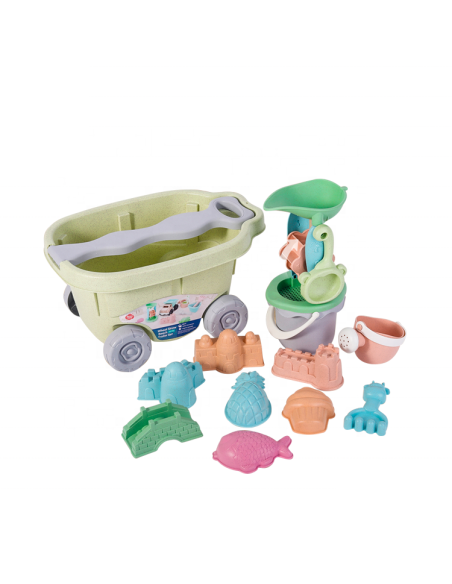 WOOPIE Zestaw do Piasku z Wózkiem 13 el.