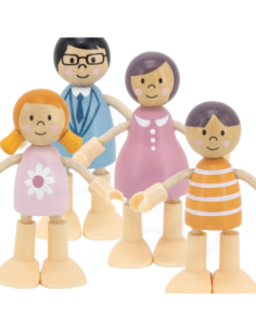 VIGA Drewniane Lalki Rodzina Lalek Zestaw Figurki