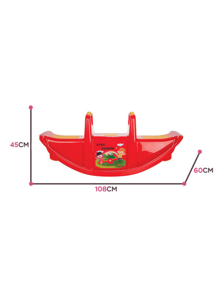 WOOPIE Bujak Wieloosobowy STAR Huśtawka Równoważna Żółta