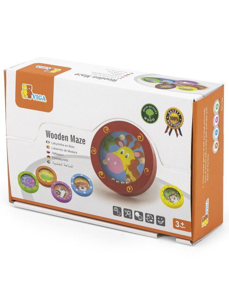 VIGA Drewniany Labirynt Zwierzątka 1szt