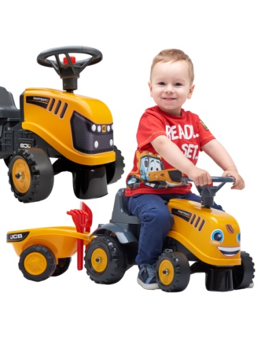 FALK Traktorek JCB Pomarańćzowy z Przyczepką od 1 roku