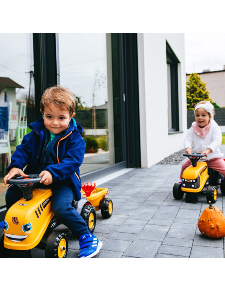FALK Traktorek JCB Pomarańćzowy z Przyczepką od 1 roku