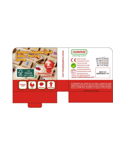 MASTERKIDZ Gra Dopasuj Cienie Łączenie w Pary Rozpoznawanie Przedmiotów