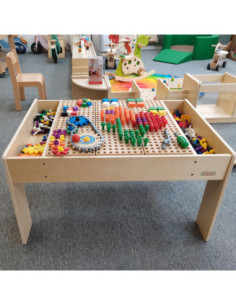MASTERKIDZ Drewniany Stół Edukacyjny +AKCESORIA STEM WALL 2