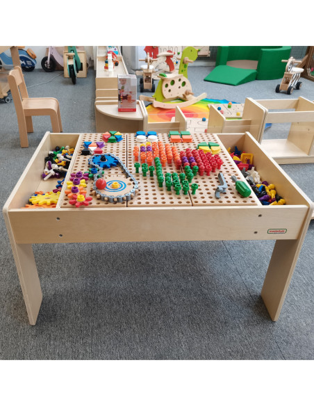 MASTERKIDZ Drewniany Stół Edukacyjny +AKCESORIA STEM WALL