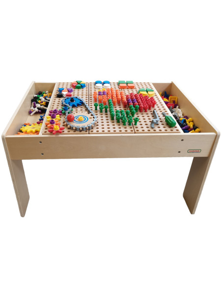 MASTERKIDZ Drewniany Stół Edukacyjny +AKCESORIA STEM WALL