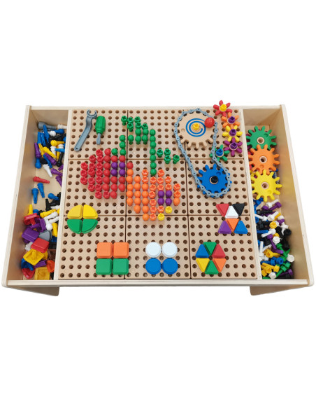 MASTERKIDZ Drewniany Stół Edukacyjny +AKCESORIA STEM WALL