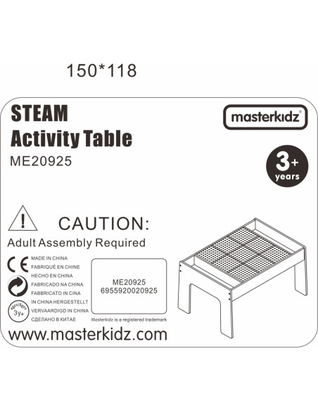 MASTERKIDZ Drewniany Stół Edukacyjny +AKCESORIA STEM WALL