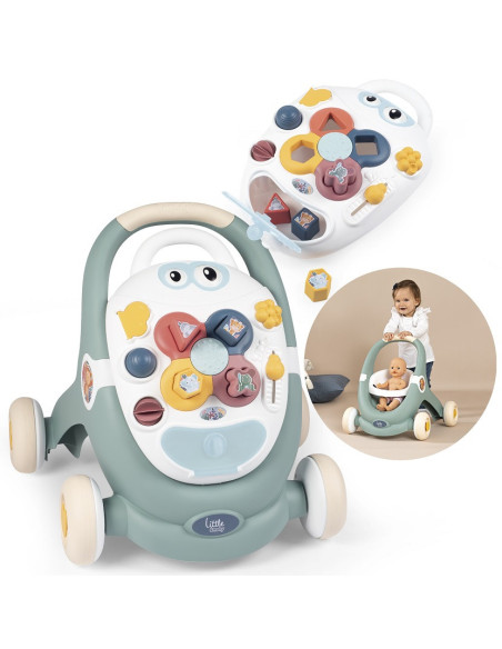 SMOBY Little Chodzik 3w1 Pchacz Interaktywny Wózek