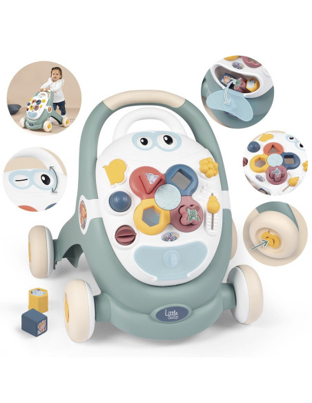 SMOBY Little Chodzik 3w1 Pchacz Interaktywny Wózek