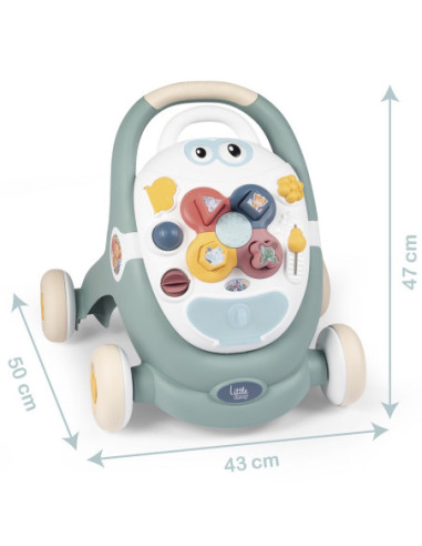 SMOBY Little Chodzik 3w1 Pchacz Interaktywny Wózek