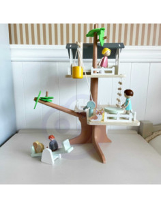 CLASSIC WORLD Drewniany Domek na Drzewie dla Lalek 31 el. 2