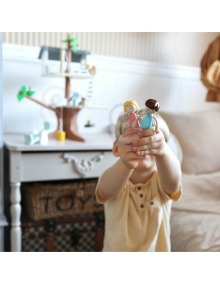 CLASSIC WORLD Drewniany Domek na Drzewie dla Lalek 31 el.