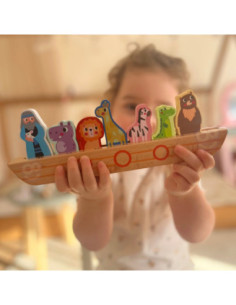 Tooky Toy Drewniana Arka Noego + Książeczka z Zagadkami 2