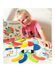 WOOPIE GREEN Drewniana Układanka Montessori 40 Wzorów do Odtworzenia 55 el. Certyfikat FSC 2