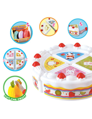 WOOPIE Tort Urodzinowy i Owoce do Krojenia ze Słodkościami