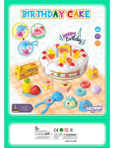 WOOPIE Tort Urodzinowy i Owoce do Krojenia ze Słodkościami