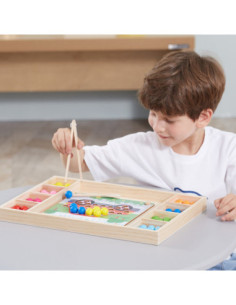 VIGA Drewniana Gra Kulki Złap i Dopasuj Układanka 2