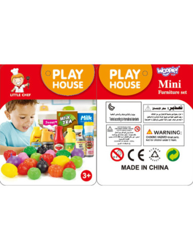 WOOPIE Koszyk na Zakupy z Zestawem do Herbaty i Słodyczami 26 el.