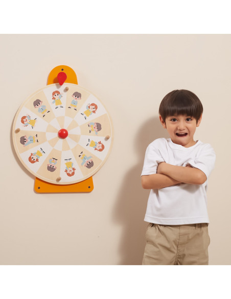 VIGA Tablica Ścienna Koło Pokaż Emocje i Wyraz Twarzy