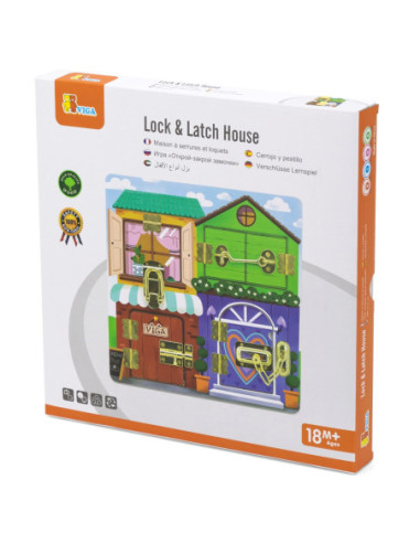 Viga Drewniana Tablica Manipulacyjna Zamek i Zatrzask Dom